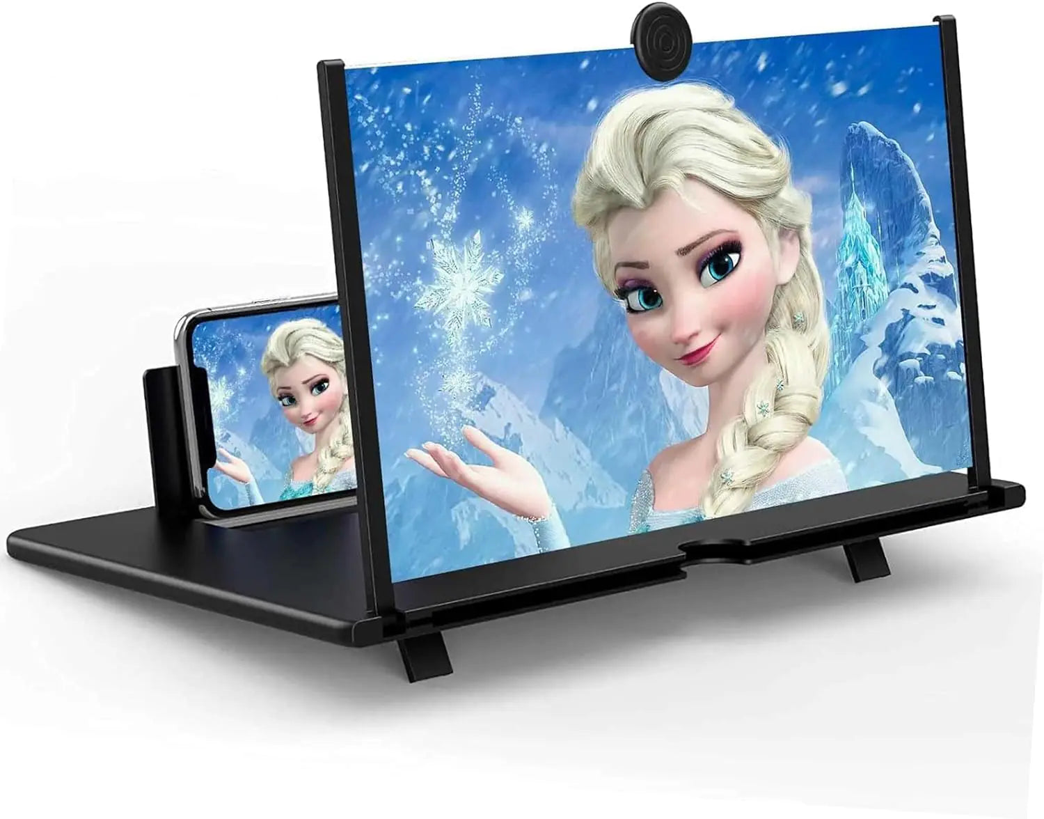 14" Inches Screen Magnifier for Cell PhonePhone Screen Amplifier 3D HD Mobile Phone Screen Magnifying Enlarger for Movies Videos Games Screen Amplifier–Fit for All Smartphones (Black 14")